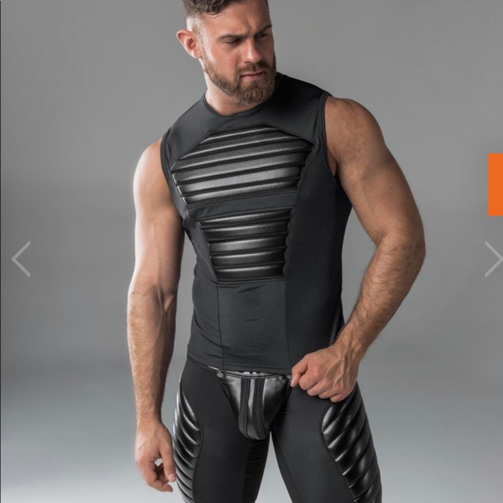 COPY - Maskulo Black Armored Tank Tops. TP20-90-S